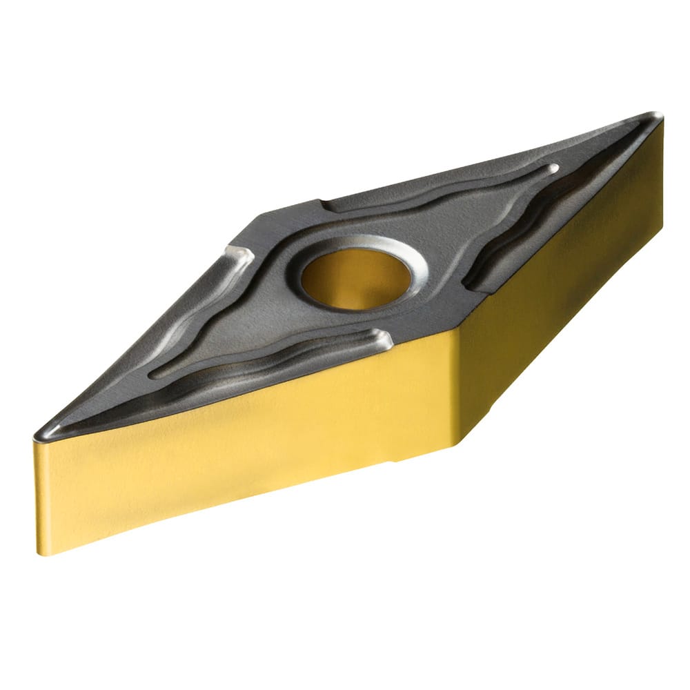 Turning Insert:  VNMG 16 04 08-MF 4415, TiCN, Al2O3 & TiN Finish,  Neutral,  0.0313″ Corner Radius,  N/A Series  VNMG-MF (ISO P)