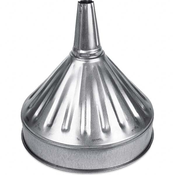 Funnel King - Oil Funnels & Can Oiler Accessories; Type: Funnel ; Material: Galvanized Steel ; Capacity Range: 1 Gal. and Larger ; Capacity (Qt.): 6.00 ; Capacity (Gal.): 1.50 ; Finish: Galvanized - Exact Tooling