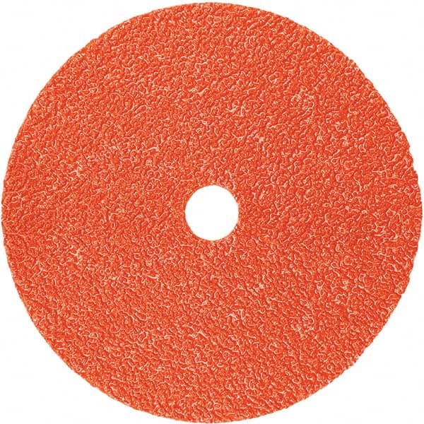 3M - 5" Diam, 7/8" Hole, 80+ Grit Ceramic Fiber Disc - Exact Tooling