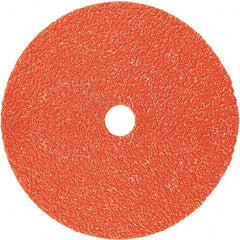 3M - 4-1/2" Diam, 7/8" Hole, 36+ Grit Ceramic Fiber Disc - Exact Tooling