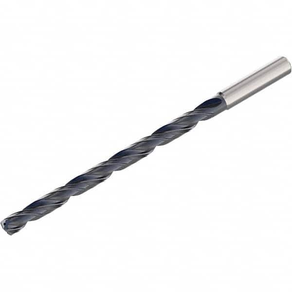 Seco - 3.3mm 140° 2-Flute Solid Carbide Extra Length Drill Bit - Exact Tooling