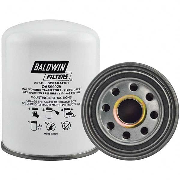 Baldwin Filters - M39 x 1.5 Thread 7-3/32" OAL x 5-1/2" OD Automotive Oil/Air Separator - Exact Tooling