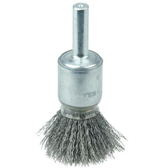 1/2″ Coated Cup Crimped Wire End Brush, .006″ Steel Fill - Exact Tooling