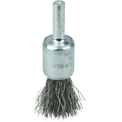 1/2″ Coated Cup Crimped Wire End Brush, .0104″ Steel Fill - Exact Tooling