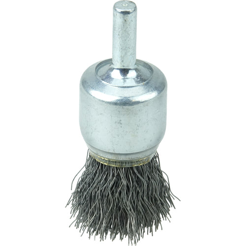 3/4″ Coated Cup Crimped Wire End Brush, .0104″ Steel Fill - Exact Tooling