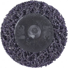 3M - 2" Extra Coarse Grade Silicon Carbide Deburring Disc - Hook & Loop Connection, Purple, 18,000 Max RPM - Exact Tooling
