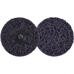 3M - 3" Extra Coarse Grade Silicon Carbide Deburring Disc - Hook & Loop Connection, Purple, 15,000 Max RPM - Exact Tooling