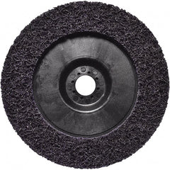3M - 7" Extra Coarse Grade Silicon Carbide Deburring Disc - 7/8" Center Hole, Quick Change Connection, Purple, 8,600 Max RPM - Exact Tooling