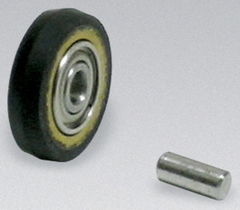 #11074 - 5/8 x 1/8'' - Rubber Contact Wheel W/Bearing & Shaft - Exact Tooling