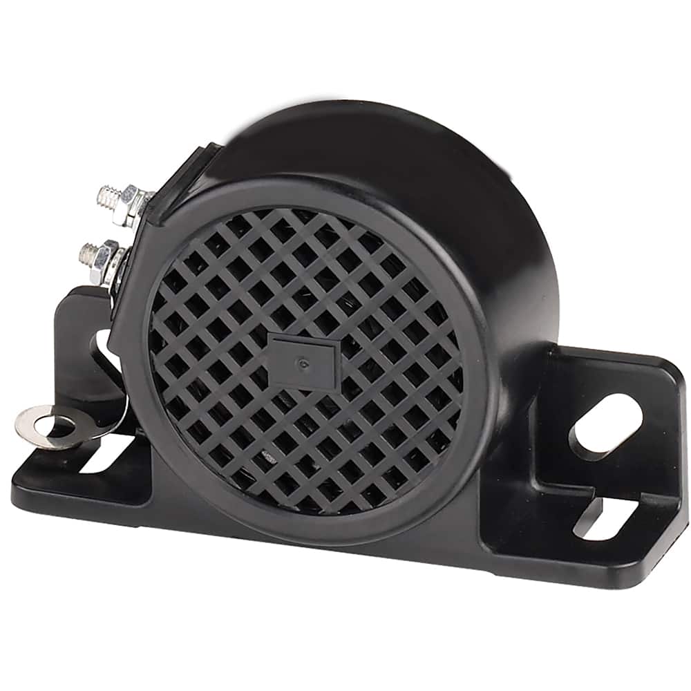 Federal Signal Corp - Emergency Light Assemblies; Type: Alarm ; Flash Rate: Single ; Mount: Permanent ; Color: Black ; Power Source: 12-24V DC ; Overall Height (Decimal Inch): 2.6000 - Exact Tooling