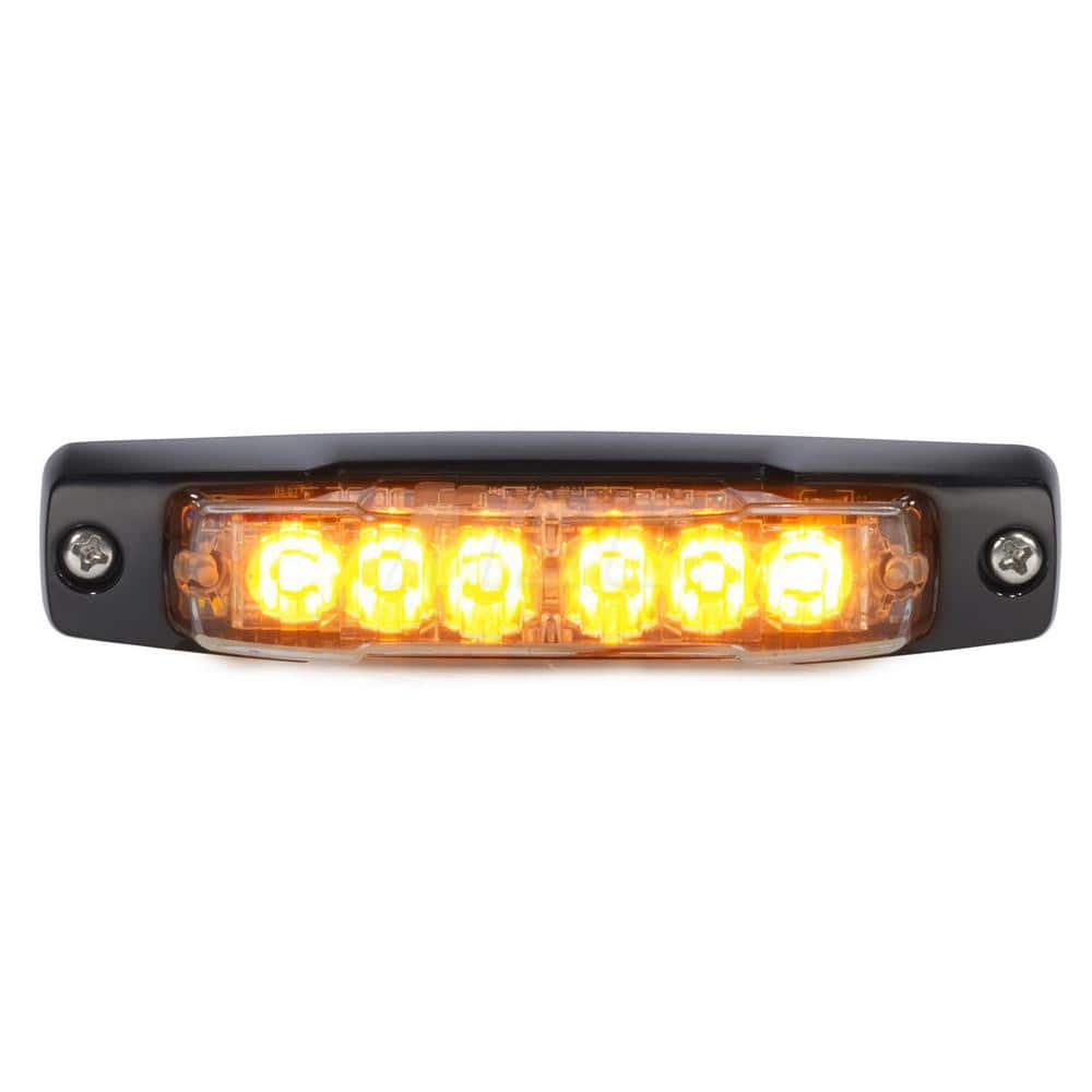Federal Signal Corp - Emergency Light Assemblies; Type: Mounted ; Flash Rate: Variable ; Mount: Surface ; Color: Black; Amber; White ; Power Source: 12 Volt DC ; Overall Height (Decimal Inch): 0.9100 - Exact Tooling