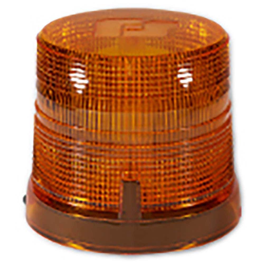 Federal Signal Corp - Emergency Light Assemblies; Type: Beacon ; Flash Rate: Variable ; Mount: Perm./1" Pipe Mount ; Color: Amber; White ; Power Source: 12-24V ; Overall Height (Decimal Inch): 5.6000 - Exact Tooling