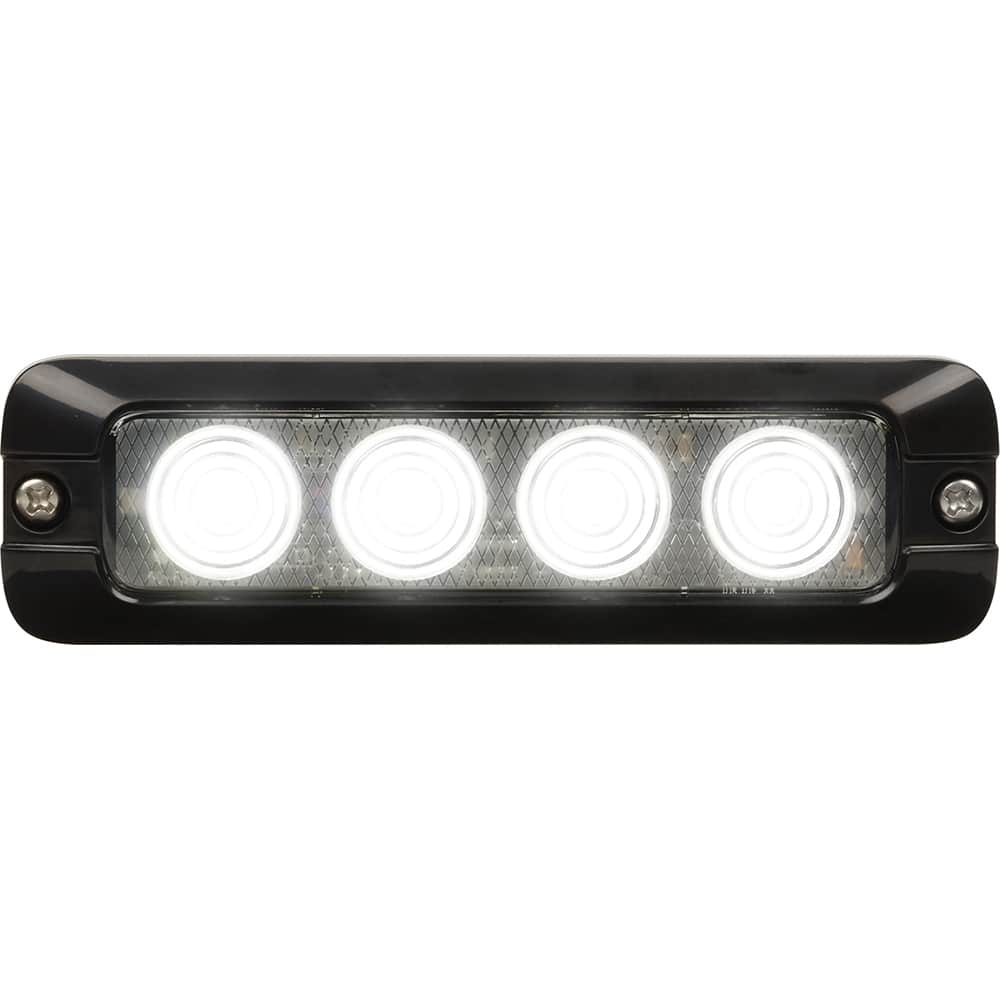Federal Signal Corp - Emergency Light Assemblies; Type: Warning ; Flash Rate: Variable ; Mount: Surface ; Color: Black; White ; Power Source: 12 Volt DC ; Overall Height (Decimal Inch): 1.2800 - Exact Tooling