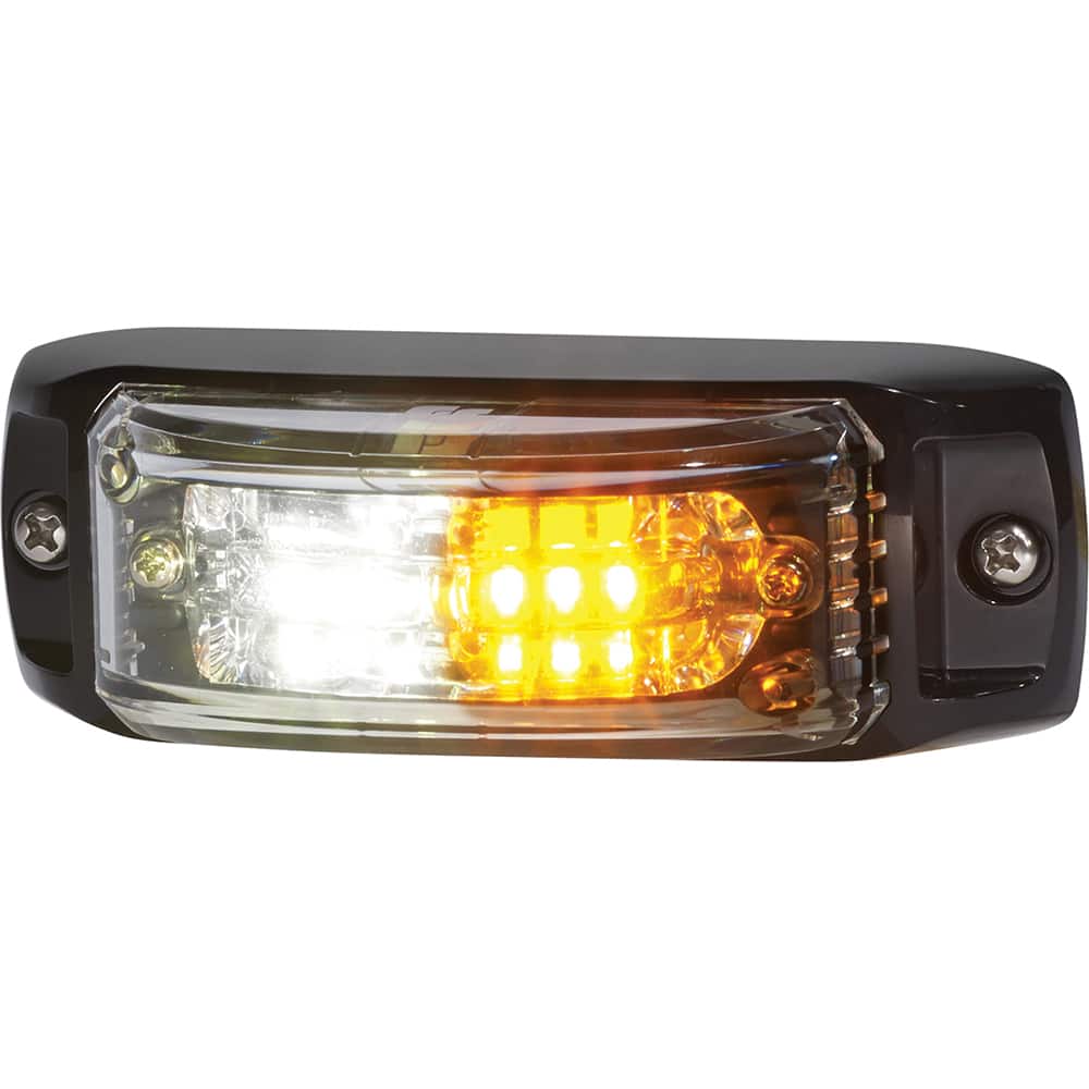 Federal Signal Corp - Emergency Light Assemblies; Type: Warning ; Flash Rate: Variable ; Mount: Surface ; Color: Black; Amber; White ; Power Source: 12 Volt DC ; Overall Height (Decimal Inch): 1.4000 - Exact Tooling