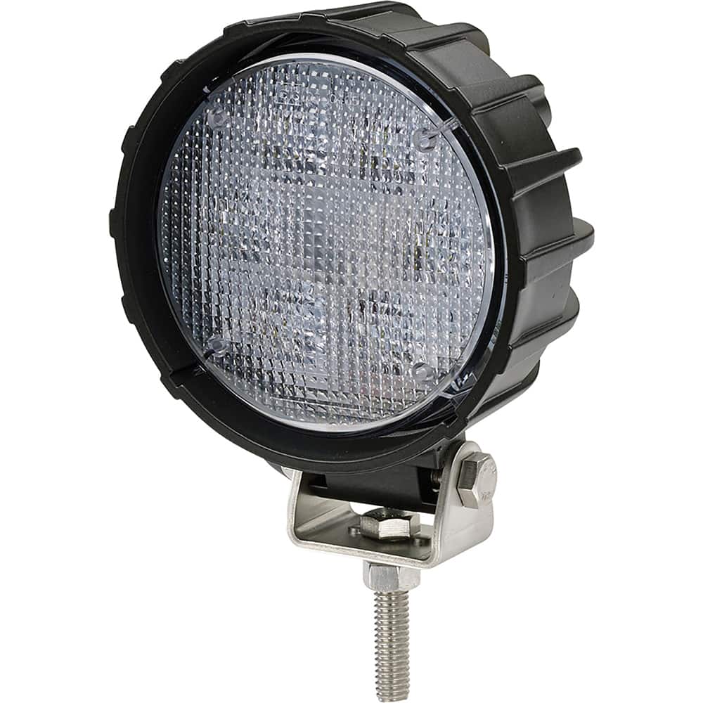 Federal Signal Corp - Emergency Light Assemblies; Type: Work ; Flash Rate: Single ; Mount: Pedestal ; Power Source: 12 Volt DC ; Overall Height (Decimal Inch): 5.7000 ; Diameter (Decimal Inch): 4.6000 - Exact Tooling