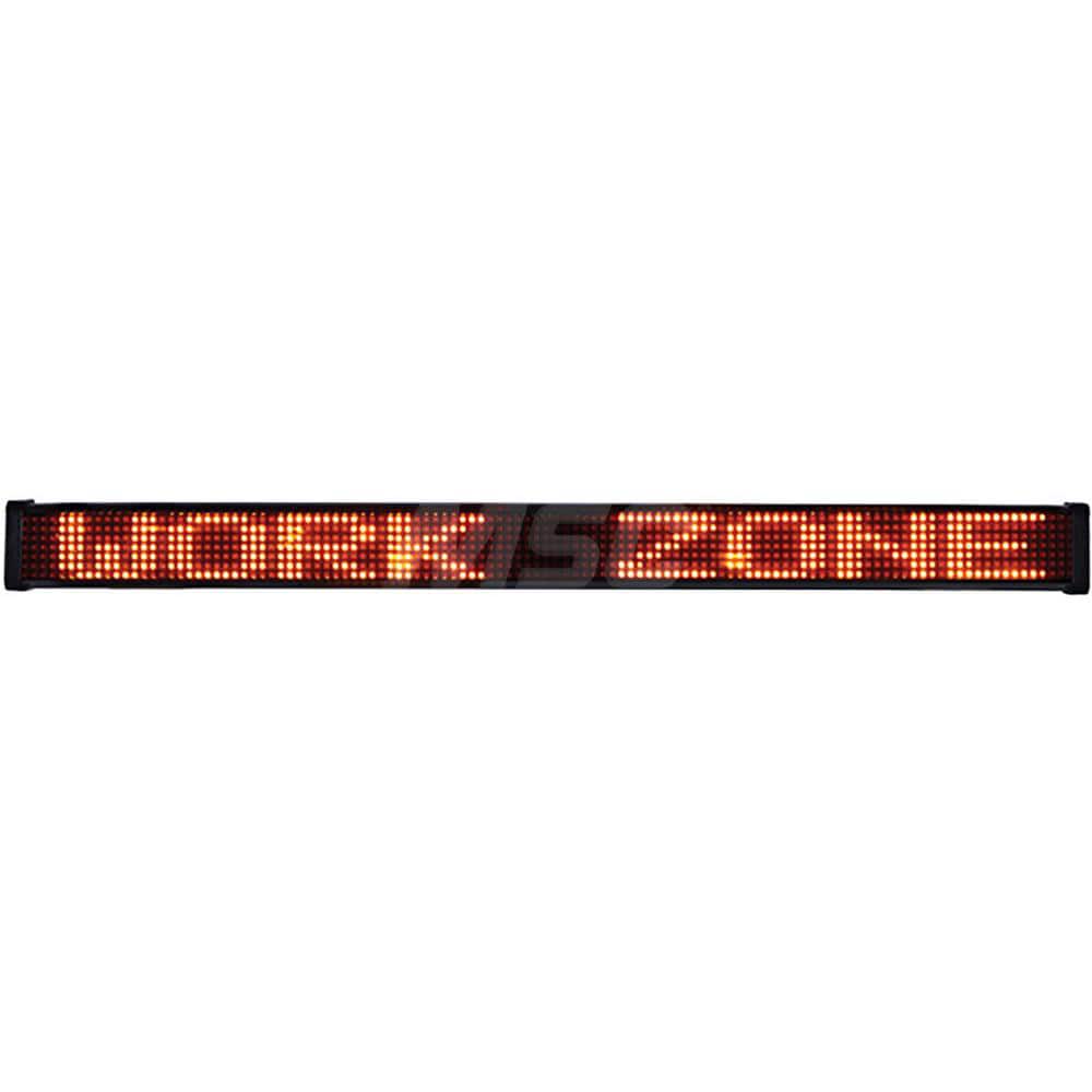 Federal Signal Corp - Emergency Light Assemblies; Type: Message ; Flash Rate: Single ; Mount: Permanent ; Color: Black; Amber ; Power Source: 12 Volt DC ; Overall Height (Decimal Inch): 3.0000 - Exact Tooling