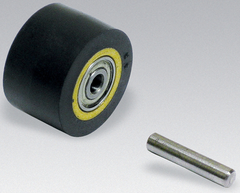 #11084 - 3/4 x 1/2'' - Rubber Contact Wheel W/Bearing & Shaft - Exact Tooling