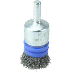 3/4″ Banded Crimped Wire End Brush, .006″ Steel Fill - Exact Tooling