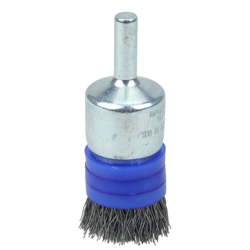3/4″ Banded Crimped Wire End Brush, .0104″ Steel Fill - Exact Tooling