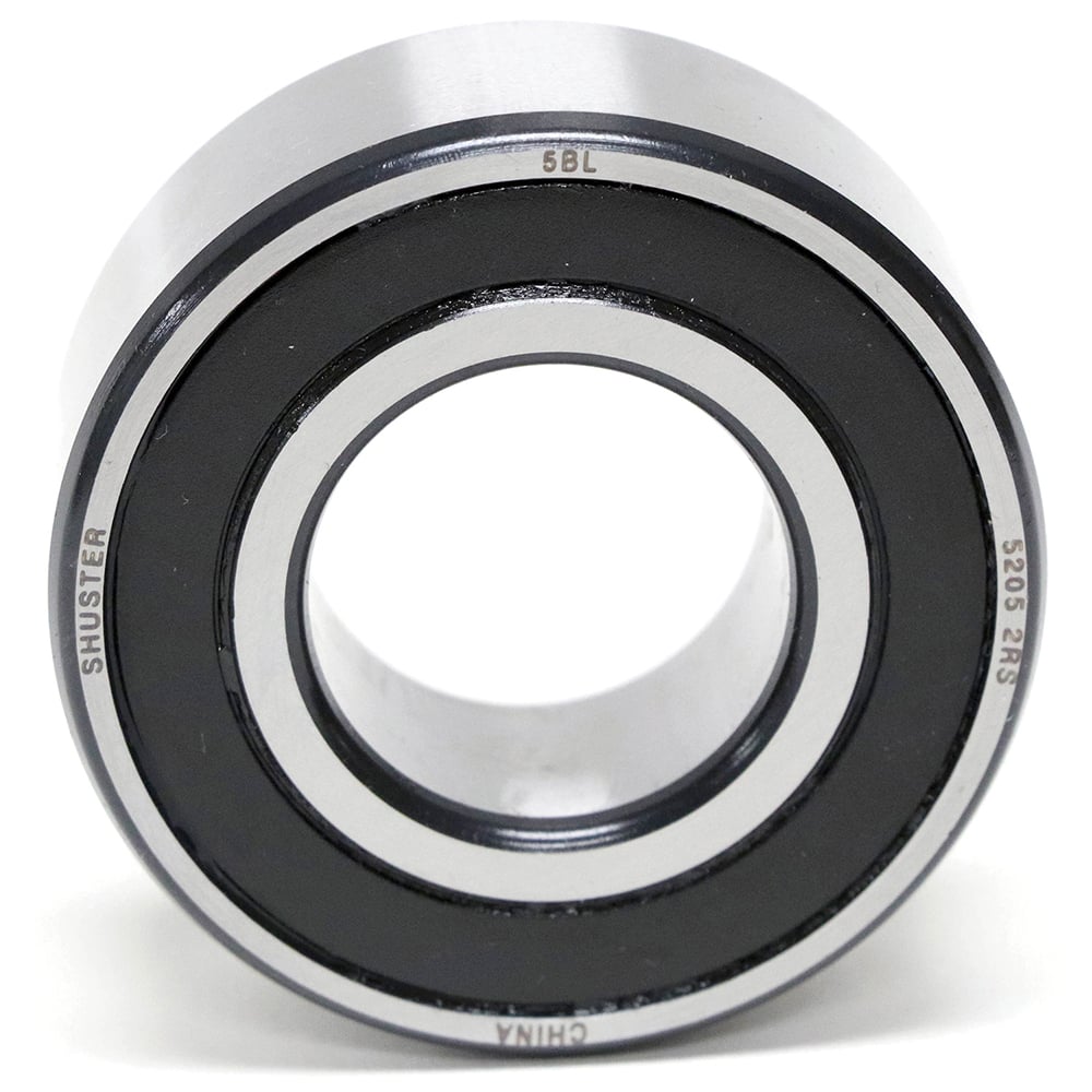 Shuster - 5311 2RS, 55mm Bore Diam, 120mm OD, Double Seal Angular Contact Radial Ball Bearing - Exact Tooling