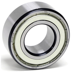 Shuster - 5301 ZZ, 12mm Bore Diam, 37mm OD, Double Shield Angular Contact Radial Ball Bearing - Exact Tooling