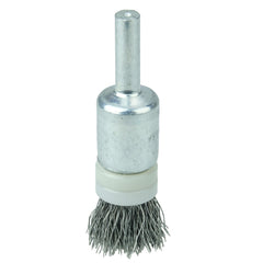 1/2″ Banded Crimped Wire End Brush, .006″ Stainless Steel Fill - Exact Tooling