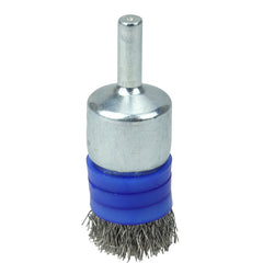 3/4″ Banded Crimped Wire End Brush, .0104″ Stainless Steel Fill - Exact Tooling
