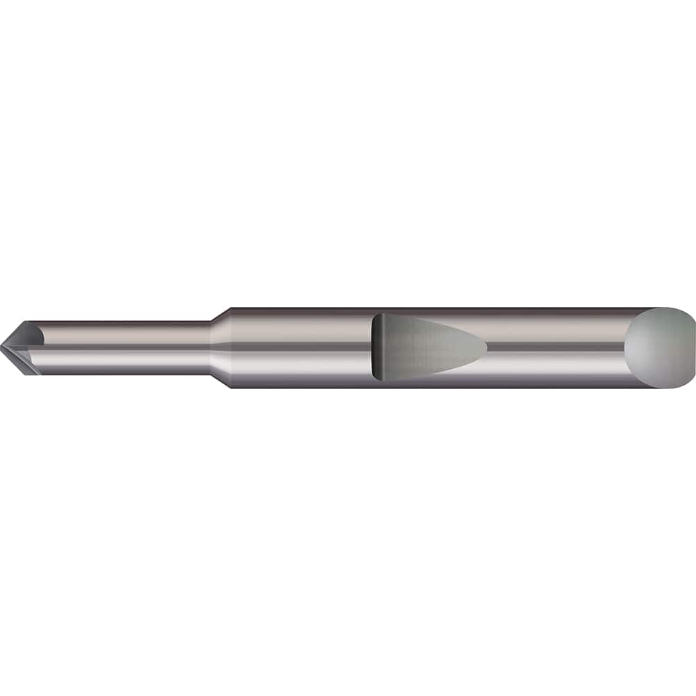 Micro 100 - 3/16" Diam 120°/60° 3-Flute Single End Solid Carbide Chamfer Mill - Exact Tooling