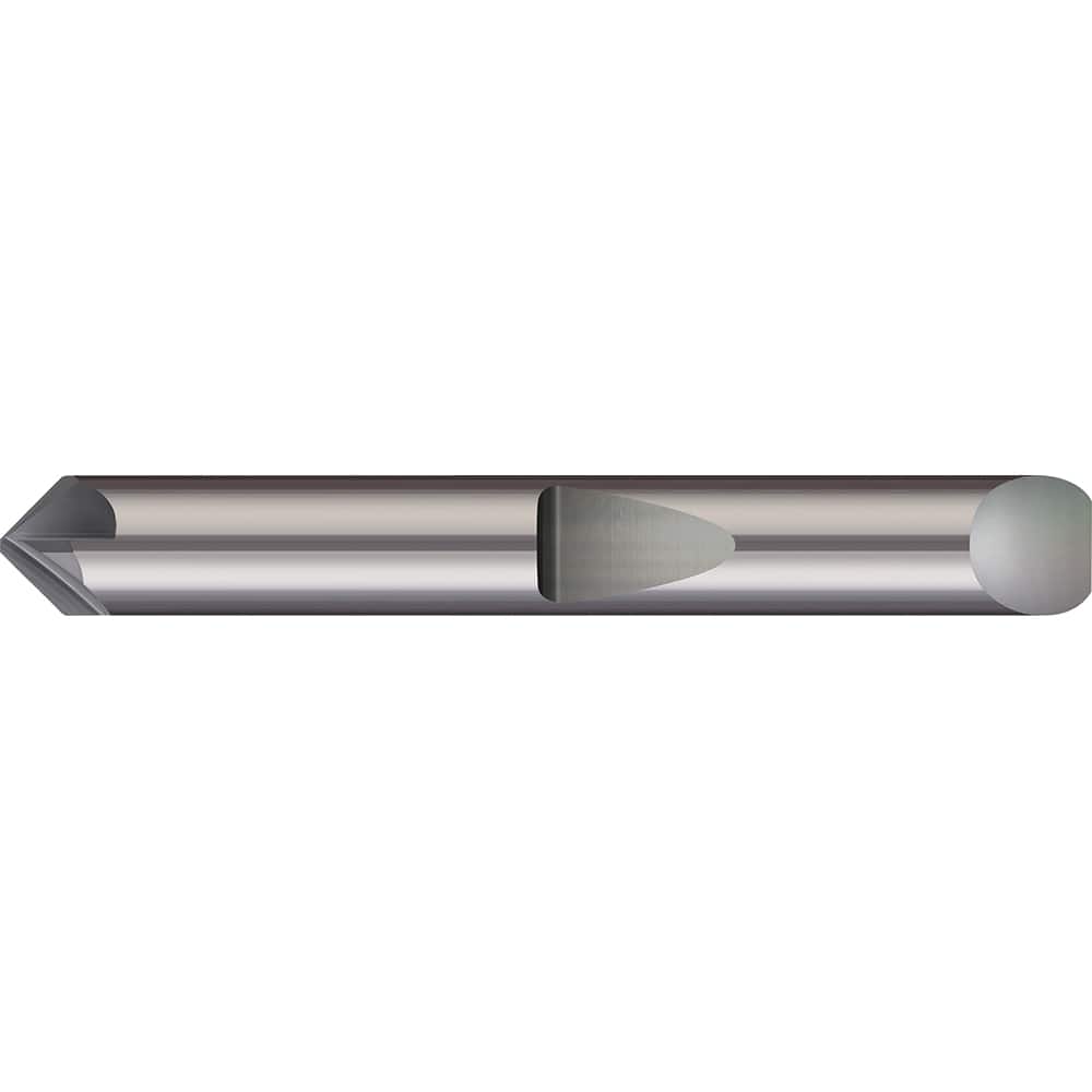 Micro 100 - 3/16" Diam 100°/80° 4-Flute Single End Solid Carbide Chamfer Mill - Exact Tooling