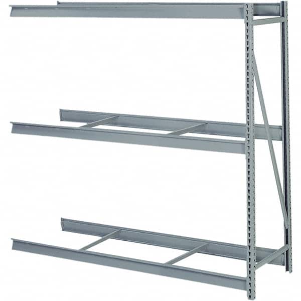 Lyon - 3 Shelf Add-On No Decking Steel Shelving - 10,000 Lb Capacity, 96" Wide x 72" High x 48" Deep, Dove Gray - Exact Tooling