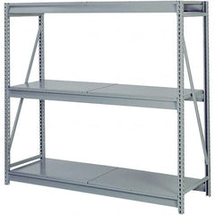 Lyon - 4 Shelf Starter Solid Steel Steel Shelving - 10,000 Lb Capacity, 96" Wide x 96" High x 24" Deep, Dove Gray - Exact Tooling