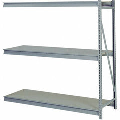 Lyon - 3 Shelf Add-On Particle Board Steel Shelving - 10,000 Lb Capacity, 72" Wide x 84" High x 36" Deep, Dove Gray - Exact Tooling