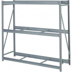 Lyon - 4 Shelf Starter No Deck Steel Shelving - 10,000 Lb Capacity, 72" Wide x 96" High x 48" Deep, Dove Gray - Exact Tooling