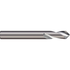 Micro 100 - 1/4" Body Diam, 82°, 2-1/2" OAL, 2-Flute Solid Carbide Spotting Drill - Exact Tooling