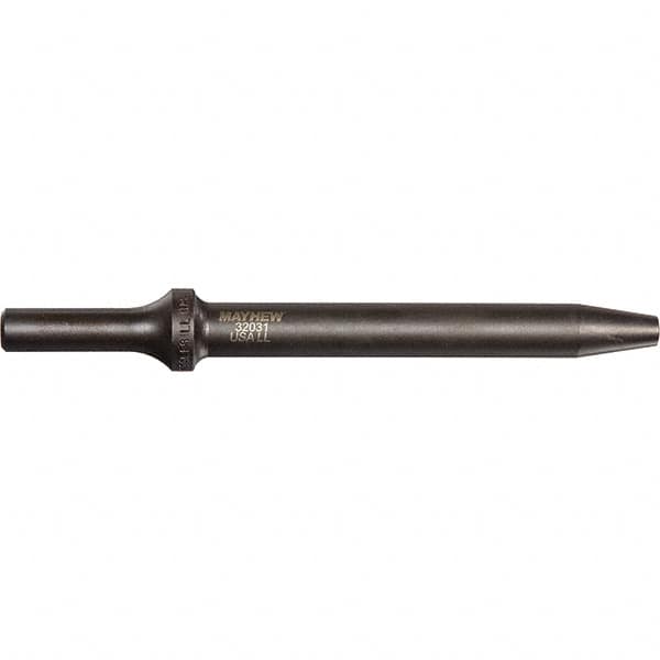 Mayhew - 1/8" Head Width, 6" OAL, Rivet Cutter Chisel - Round Drive, Round Shank, Steel - Exact Tooling