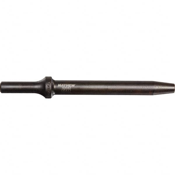 Mayhew - 5/32" Head Width, 6" OAL, Rivet Cutter Chisel - Round Drive, Round Shank, Steel - Exact Tooling
