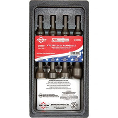 Mayhew - 1" Head Width, 6" OAL, Specialty Hammer Set - Round Drive, Round Shank, Steel - Exact Tooling
