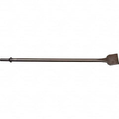 Mayhew - 2" Head Width, 24" OAL, Scraper Punch - Round Drive, Round Shank, Steel - Exact Tooling