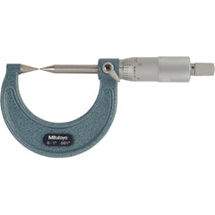 0-1″ Measuring Range-0.001″ Graduation - Ratchet Thimble - Carbide Face - Point Micrometer - Exact Tooling