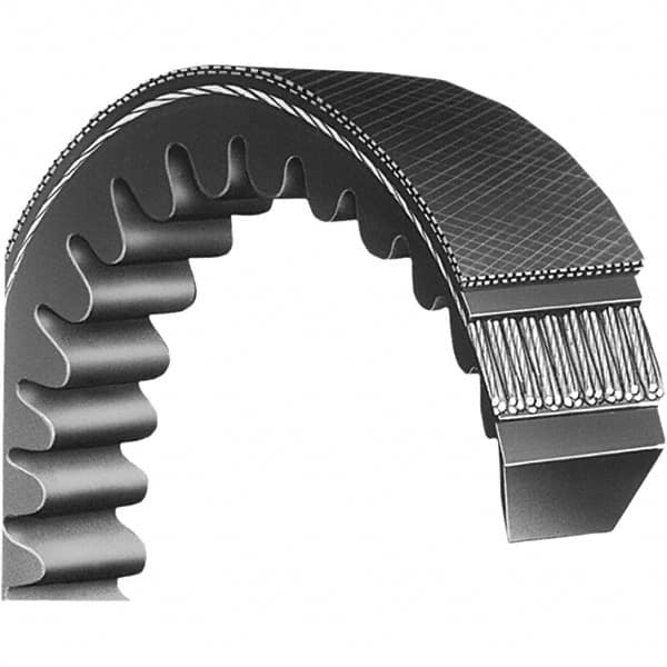 Bando - Section V, 2.05" Wide, 61" Outside Length, V-Belt - Neoprene Rubber, Black, Classic Banded, No. 3V600 - Exact Tooling