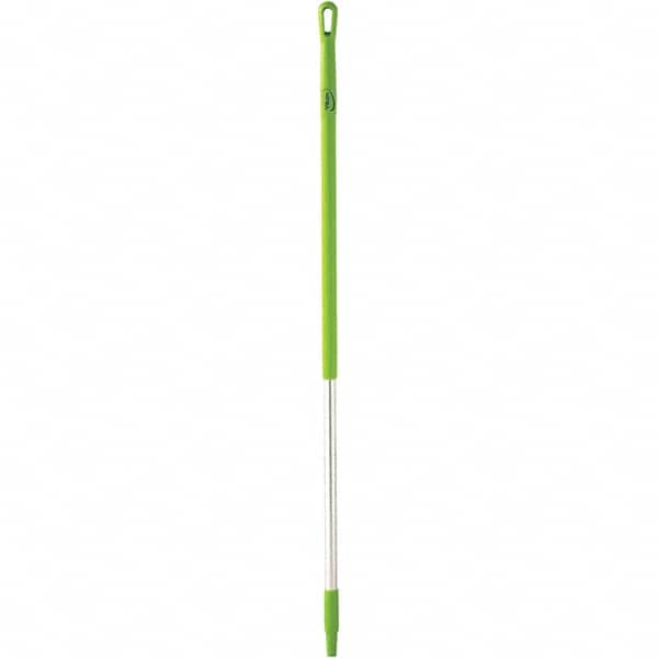 Vikan - 51 x 1-1/4" Aluminum Squeegee Handle - European Threaded Connection, Green - Exact Tooling