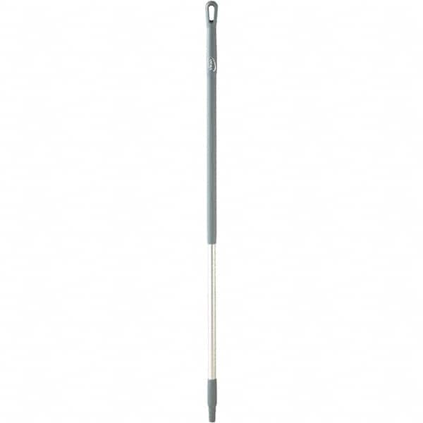 Vikan - 51 x 1-1/4" Aluminum Squeegee Handle - European Threaded Connection, Gray - Exact Tooling