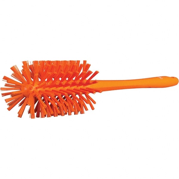 Vikan - 3-1/2" Diam Polyester Bottle Brush - 16-7/8" OAL, 6-1/4" Head Length, Polypropylene Handle - Exact Tooling