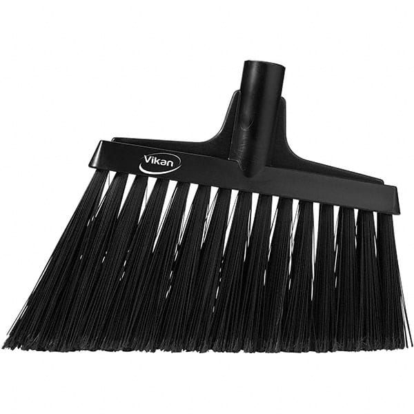 Vikan - 11-1/2" Wide, Black Polyester Bristles, Angled Broom - Flagged, Water Resistant - Exact Tooling