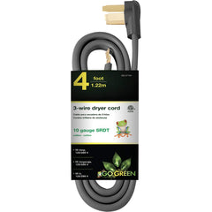 GoGreen Power - Power Cords; Cord Type: Replacement Cord ; Overall Length (Feet): 4 ; Cord Color: Brown ; Amperage: 30 ; Voltage: 250 ; Wire Gauge/Number of Conductors: 10/3 - Exact Tooling