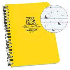 Rite in the Rain - Note Pads, Writing Pads & Notebooks; Writing Pads & Notebook Type: Spiral Bound Notebook ; Size: 4-5/8 x 7 ; Number of Sheets: 32 ; Color: Yellow ; Additional Information: Weatherproof - Exact Tooling