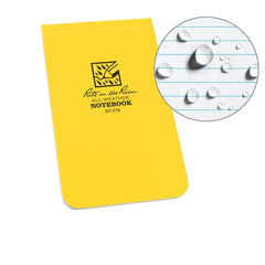 Rite in the Rain - Note Pads, Writing Pads & Notebooks; Writing Pads & Notebook Type: Notebook ; Size: 3-1/4 x 5-1/4 ; Number of Sheets: 50 ; Color: Yellow ; Additional Information: Weatherproof - Exact Tooling