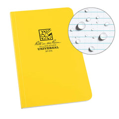 Rite in the Rain - Note Pads, Writing Pads & Notebooks; Writing Pads & Notebook Type: Notebook ; Size: 4-5/8 x 7-1/4 ; Number of Sheets: 64 ; Color: Yellow ; Additional Information: Weatherproof - Exact Tooling