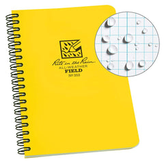 Rite in the Rain - Note Pads, Writing Pads & Notebooks; Writing Pads & Notebook Type: Spiral Bound Notebook ; Size: 4-5/8 x 7 ; Number of Sheets: 32 ; Color: Yellow ; Additional Information: Weatherproof - Exact Tooling
