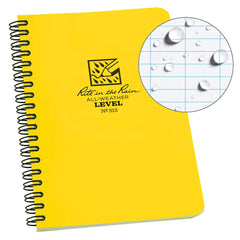 Rite in the Rain - Note Pads, Writing Pads & Notebooks; Writing Pads & Notebook Type: Spiral Bound Notebook ; Size: 5 x 7 ; Number of Sheets: 32 ; Color: Yellow ; Additional Information: Weatherproof - Exact Tooling